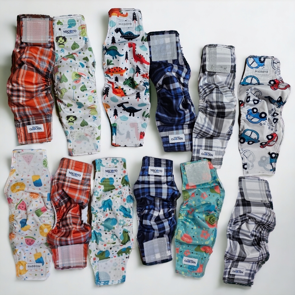 XS Male Dog Belly Bands (rewashable)